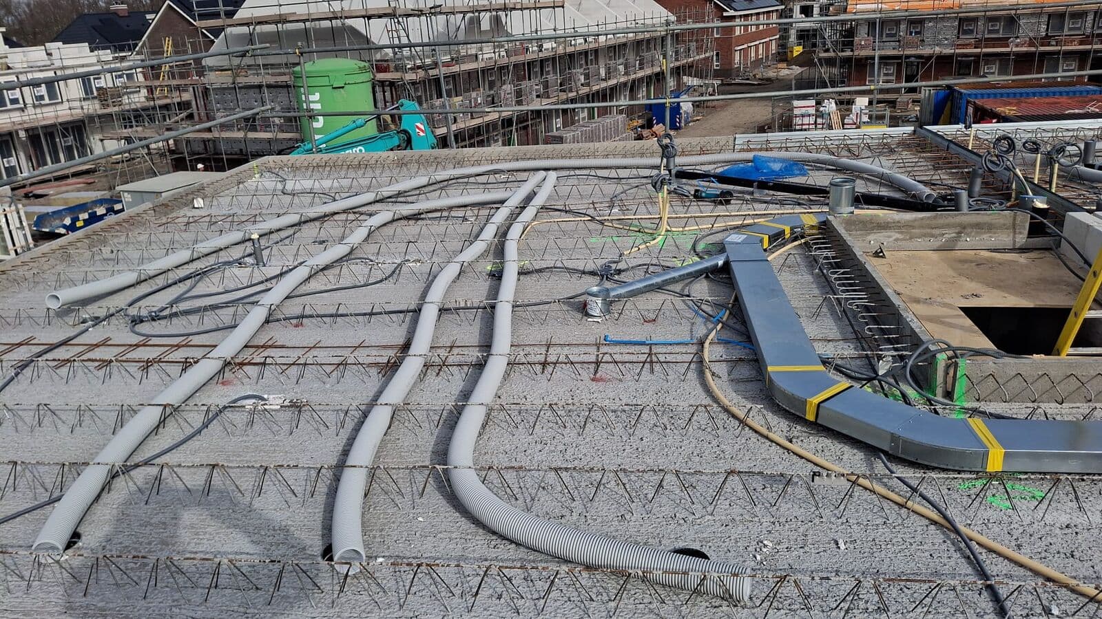 Overzicht kanaalwerk nieuwbouwproject